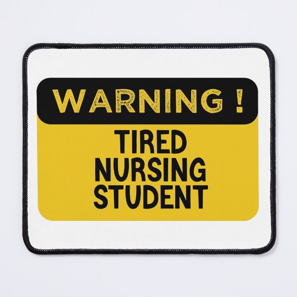Item preview, Warning Tired Nursing Student - Funny Nursing Student designed and sold by medbdj.