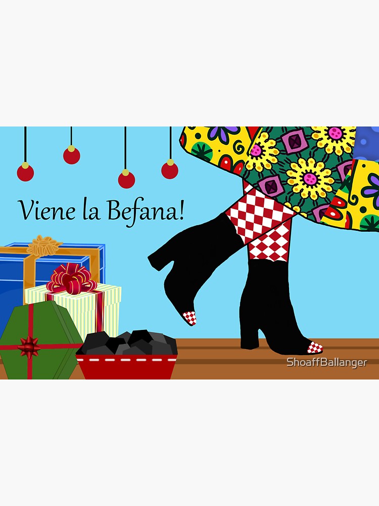 Buona Befana Epiphany Witch Getting Ready Sticker for Sale by  ShoaffBallanger