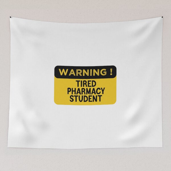 Item preview, Warning Tired Pharmacy Student - Funny Pharmacy Student designed and sold by medbdj.