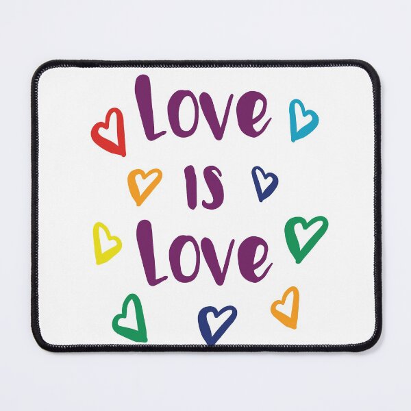 Item preview, Love is love. Phrase in LGBTQ+ colors. Safe Space Equality designed and sold by TJprint.