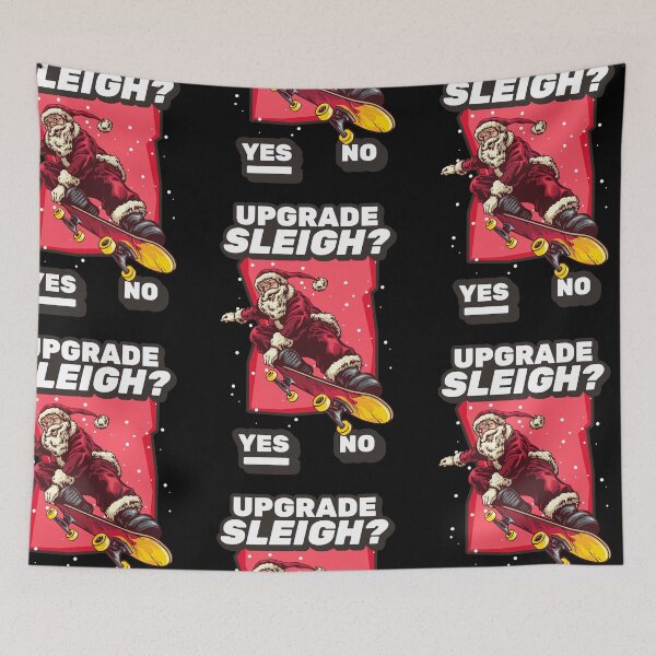 Item preview, Skateboarding Santa Sleigh Upgrade Video Gamer Christmas Graphic designed and sold by GO SHIRT-TEE.