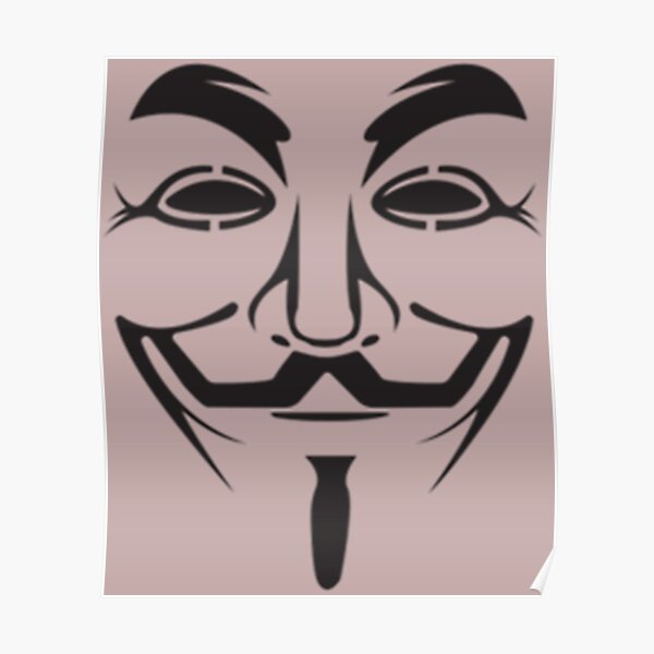 "Guy Fox Mask design " Poster for Sale by MogPrintss Redbubble