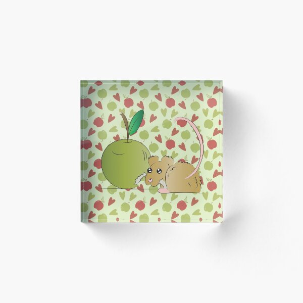 Item preview, Cute mouse with a green apple designed and sold by FunnyChameleon.