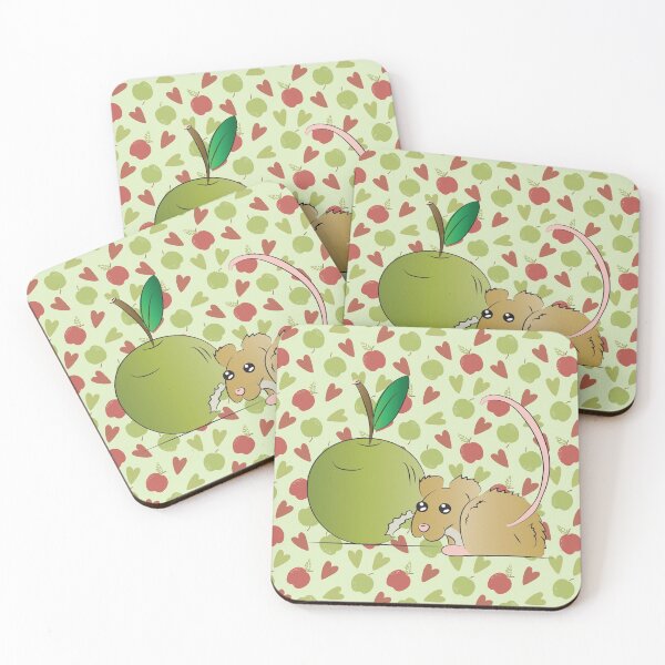 Item preview, Cute mouse with a green apple designed and sold by FunnyChameleon.