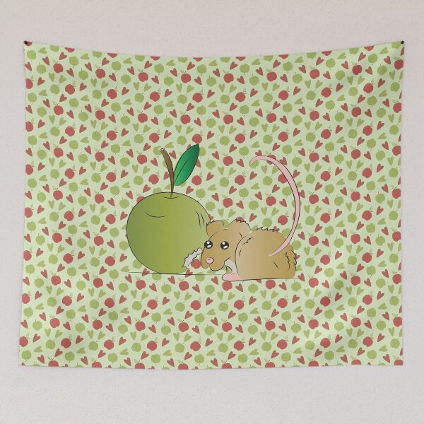 Item preview, Cute mouse with a green apple designed and sold by FunnyChameleon.