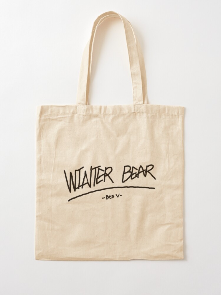 Winter Bear BTS V Tote Bag