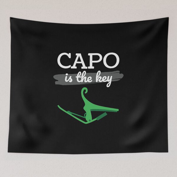 Item preview, Capo is the Key Green Capo Dark Theme designed and sold by nightsworthy.