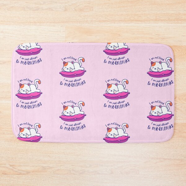 Item preview, I AM NOT TIRED I AM JUST ALLERGIC, TO MORNINGS, CUTE CATS designed and sold by art-and-sticker.