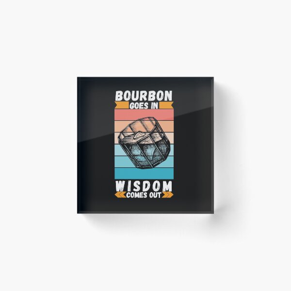 Item preview, Bourbon Goes In Wisdom Comes Out  Sunset Viintage T-Shirt designed and sold by LJ4EVER.