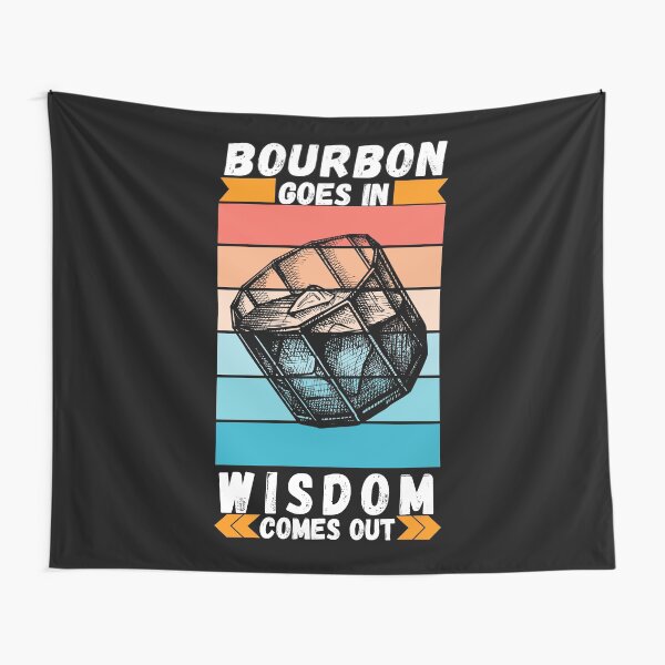 Item preview, Bourbon Goes In Wisdom Comes Out  Sunset Viintage T-Shirt designed and sold by LJ4EVER.