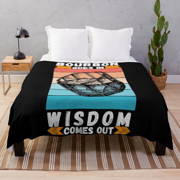 Item preview, Bourbon Goes In Wisdom Comes Out  Sunset Viintage T-Shirt designed and sold by LJ4EVER.