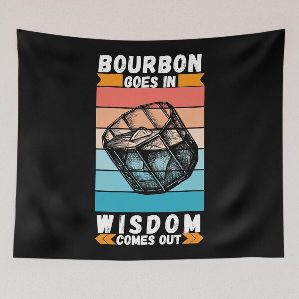 Item preview, Bourbon Goes In Wisdom Comes Out  Sunset Viintage T-Shirt designed and sold by LJ4EVER.