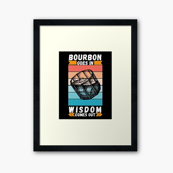 Item preview, Bourbon Goes In Wisdom Comes Out  Sunset Viintage T-Shirt designed and sold by LJ4EVER.