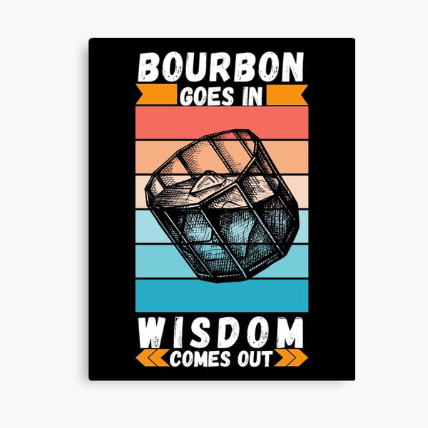 Item preview, Bourbon Goes In Wisdom Comes Out  Sunset Viintage T-Shirt designed and sold by LJ4EVER.