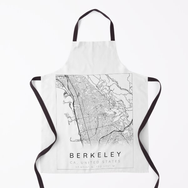 Item preview, Berkeley map minimalist in black and white designed and sold by DesireeVDA.