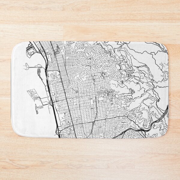 Item preview, Berkeley map minimalist in black and white designed and sold by DesireeVDA.