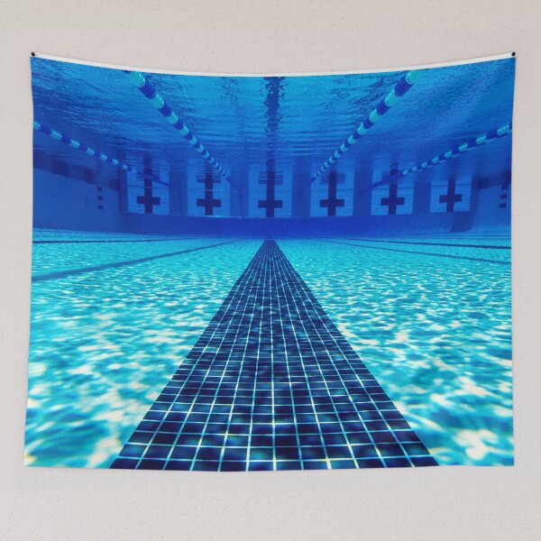 Item preview, Beautiful underwater pool view - Swimming pool photography designed and sold by Theleochick.