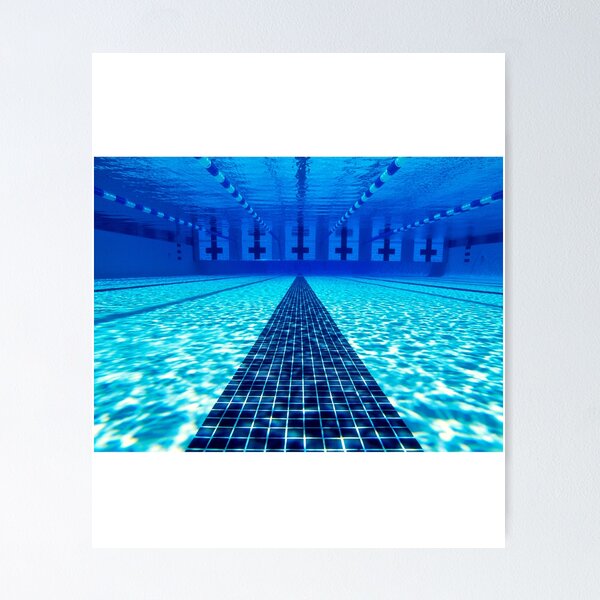 Item preview, Beautiful underwater pool view - Swimming pool photography designed and sold by Theleochick.