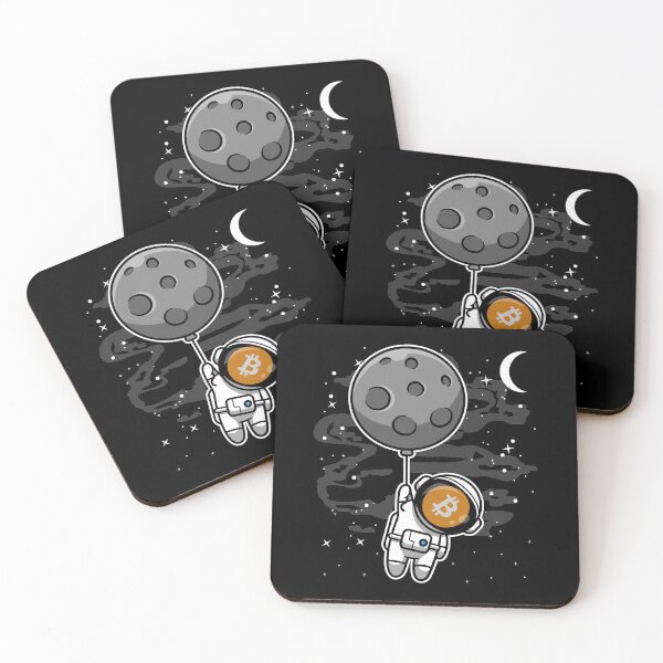 Item preview, Astronaut Floating BitCoin BTC Coin To The Moon Crypto Token Cryptocurrency Blockchain Wallet HODL designed and sold by AdamRoberts90.