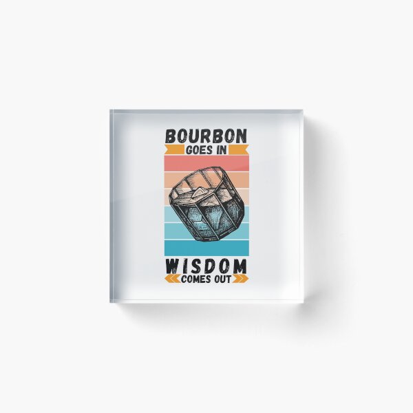 Item preview, Bourbon Goes In Wisdom Comes Out  Sunset Viintage T-Shirt designed and sold by LJ4EVER.