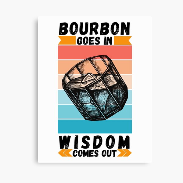 Item preview, Bourbon Goes In Wisdom Comes Out  Sunset Viintage T-Shirt designed and sold by LJ4EVER.