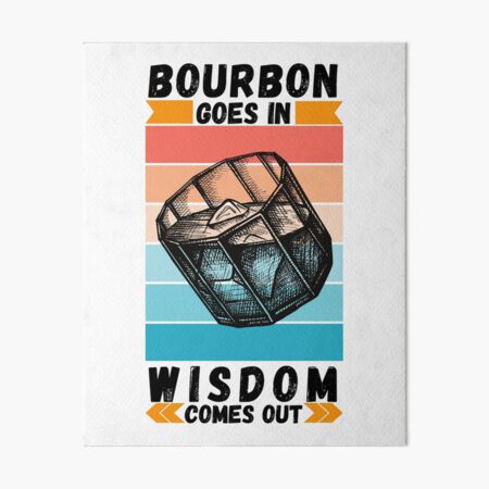 Item preview, Bourbon Goes In Wisdom Comes Out  Sunset Viintage T-Shirt designed and sold by LJ4EVER.