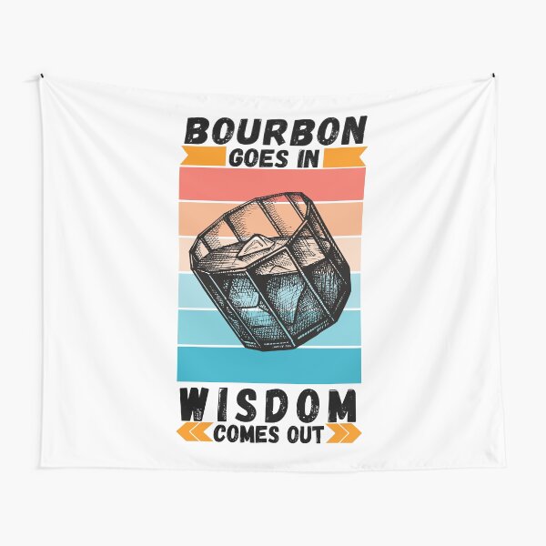Item preview, Bourbon Goes In Wisdom Comes Out  Sunset Viintage T-Shirt designed and sold by LJ4EVER.