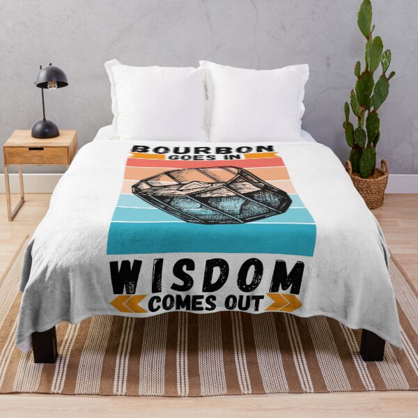 Item preview, Bourbon Goes In Wisdom Comes Out  Sunset Viintage T-Shirt designed and sold by LJ4EVER.
