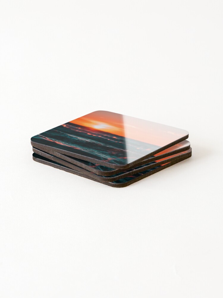 Thumbnail 4 of 5, Coasters (Set of 4), Sunset Ocean designed and sold by Raft.