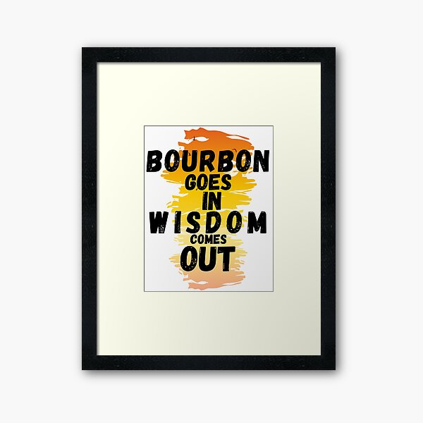 Item preview, Bourbon Goes In Wisdom Comes Out  Sunset Viintage T-Shirt designed and sold by LJ4EVER.