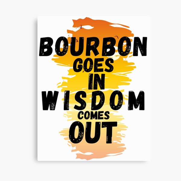 Item preview, Bourbon Goes In Wisdom Comes Out  Sunset Viintage T-Shirt designed and sold by LJ4EVER.