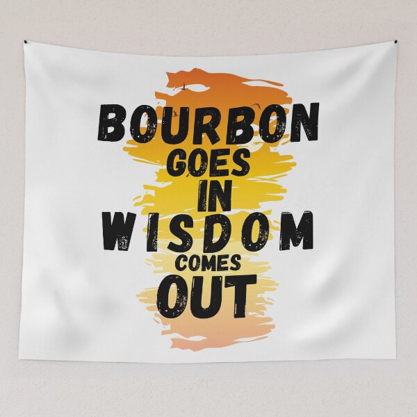 Item preview, Bourbon Goes In Wisdom Comes Out  Sunset Viintage T-Shirt designed and sold by LJ4EVER.