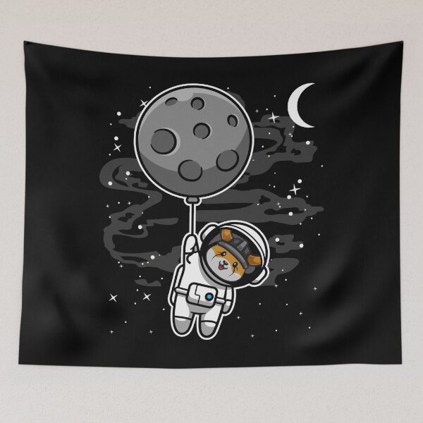 Item preview, Astronaut Floating Floki Inu Coin To The Moon Crypto Token Cryptocurrency Blockchain Wallet HODL designed and sold by AdamRoberts90.