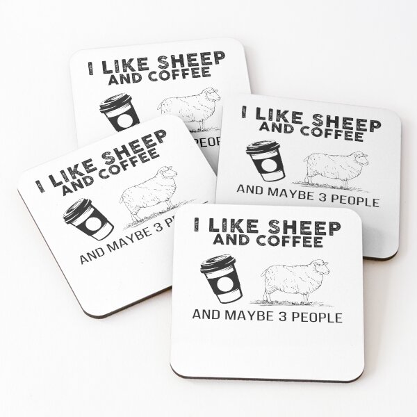 Item preview, I like Sheep and coffee and maybe 3 people, sheep lover, coffee lover designed and sold by maithithuha.