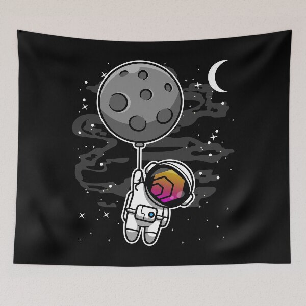 Item preview, Astronaut Floating HEX Coin To The Moon Crypto Token Cryptocurrency Blockchain Wallet HODL designed and sold by AdamRoberts90.