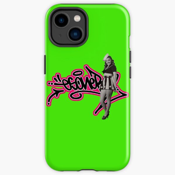 Funda Para Teléfono Con Grafiti De La Letra V Blanca Y Roja, Verde