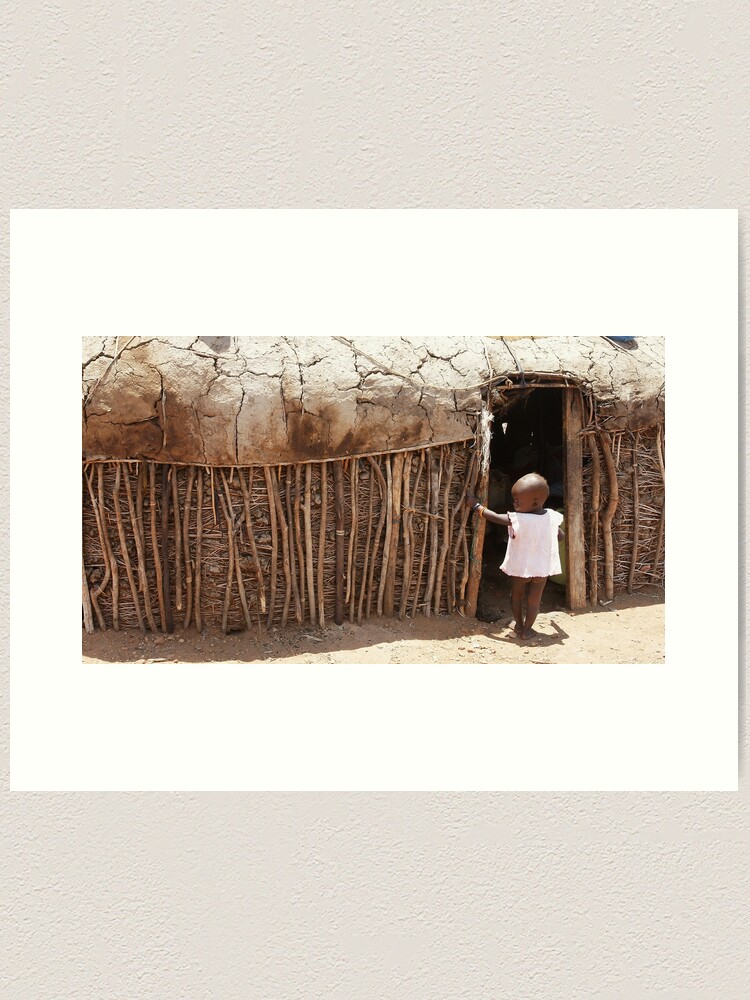 Alternate view of Massai Village Hut Art Print