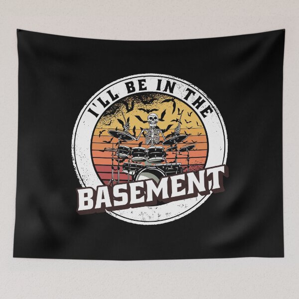Item preview,  I'll Be In The Basement Drum Set Funny Drummer Art designed and sold by Eddie SH.
