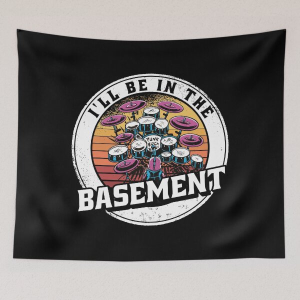 Item preview,  I'll Be In The Basement Drum Set Funny Drummer Art designed and sold by Eddie SH.