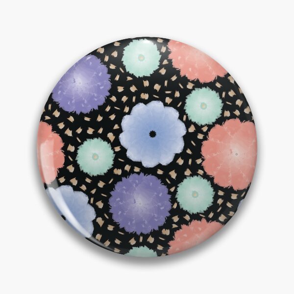 Item preview, Black digital watercolour floral pattern designed and sold by Lozzie Eliza Designs.