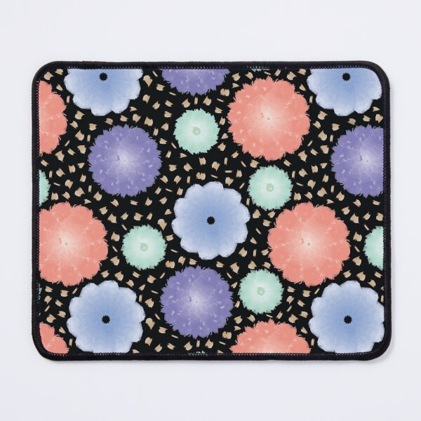 Item preview, Black digital watercolour floral pattern designed and sold by Lozzie Eliza Designs.