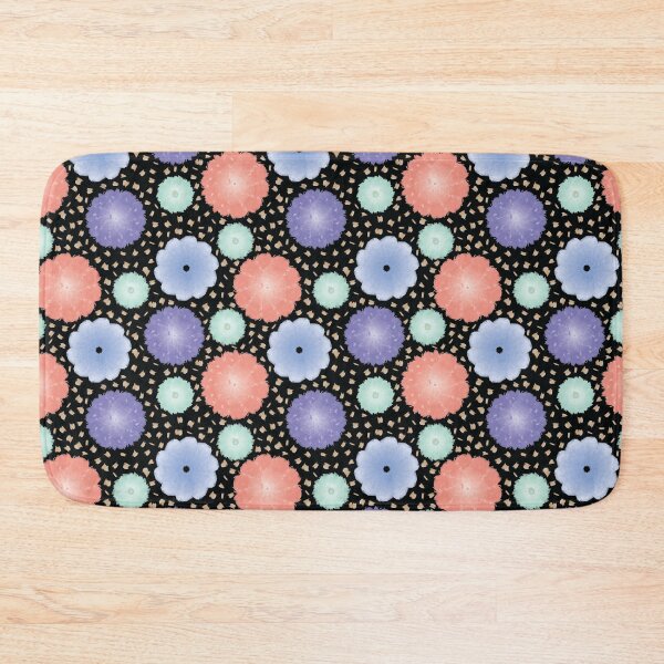 Item preview, Black digital watercolour floral pattern designed and sold by Lozzie Eliza Designs.
