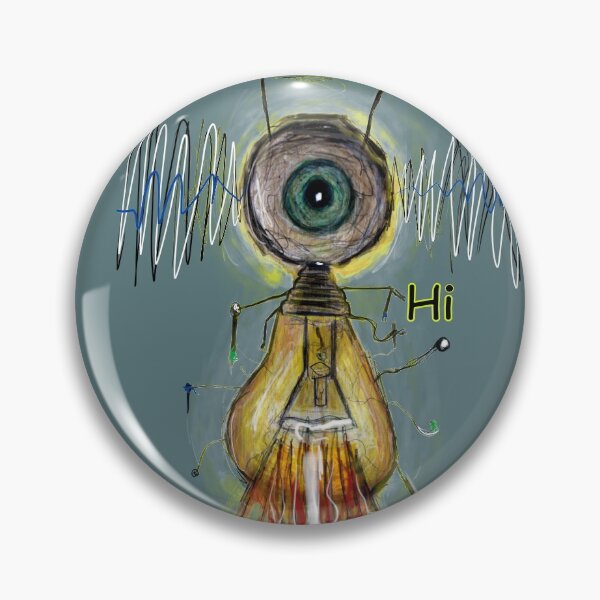 Item preview, cute alien flying steampunk tesla lightbolb powered  eyeball  designed and sold by Followthedon.