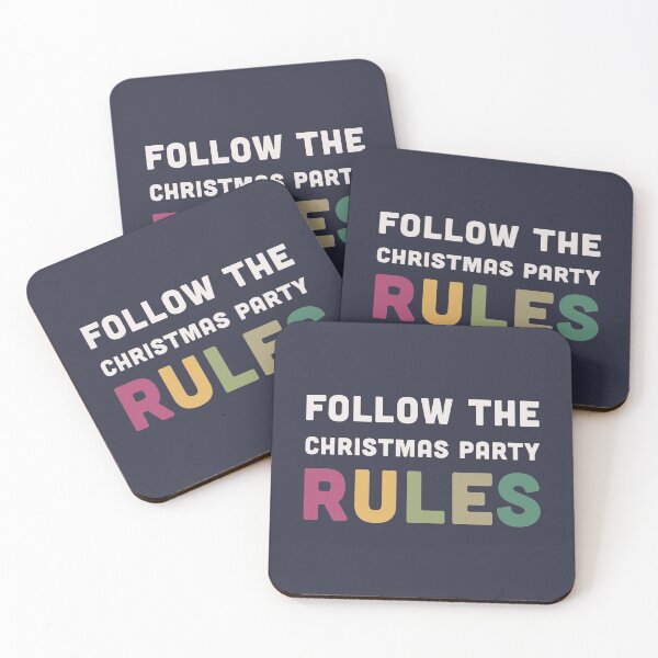 Item preview, Follow the Christmas Party Rules designed and sold by BlockDashArt.