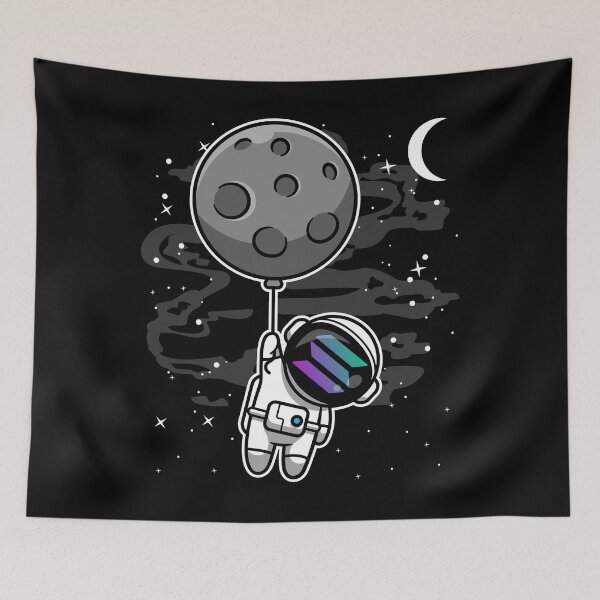 Item preview, Astronaut Floating Solana SOL Coin To The Moon Crypto Token Cryptocurrency Blockchain Wallet HODL designed and sold by AdamRoberts90.
