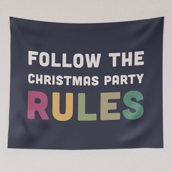 Item preview, Follow the Christmas Party Rules designed and sold by BlockDashArt.