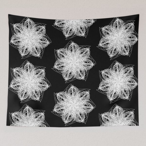 Item preview, White floral spider web designed and sold by creativelittleo.