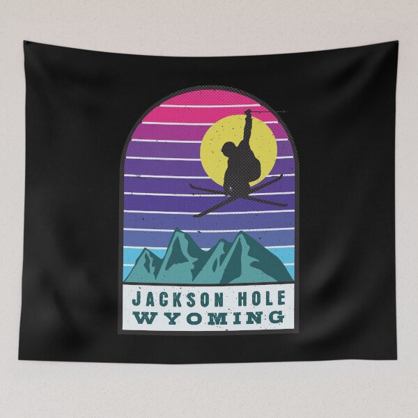 Item preview, Ski Jackson Hole Wyoming Retro Sunset designed and sold by JordanHolmes.