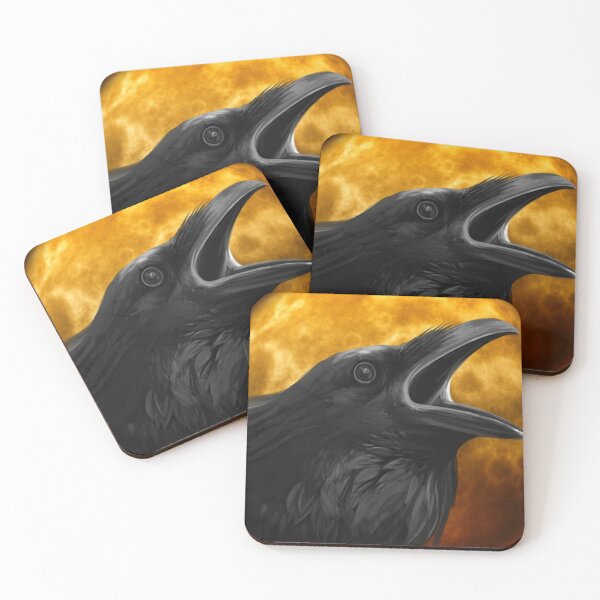 Item preview, Full moon and black raven designed and sold by NoahDea.