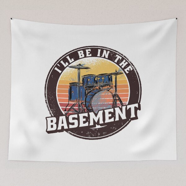 Item preview,  I'll Be In The Basement Drum Set Funny Drummer Art designed and sold by Eddie SH.